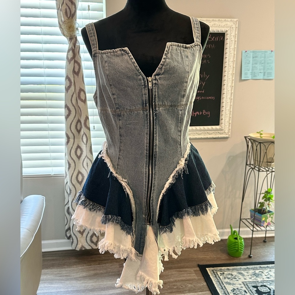 Unique Blue Denim top